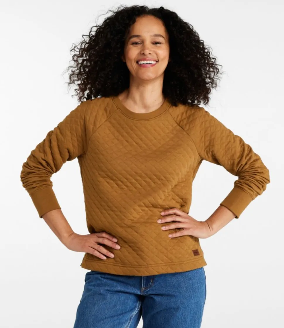 Best L.L.Bean "Women's Quilted Sweatshirt, Crewneck Pullover"