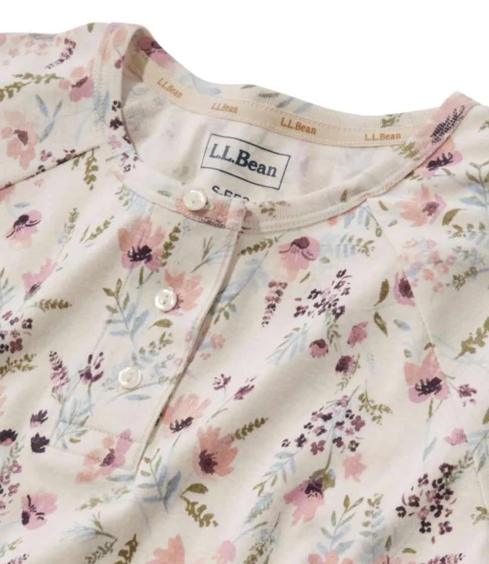 Cheap L.L.Bean "Women's Restorative Sleepwear, Long-Sleeve Henley Print"