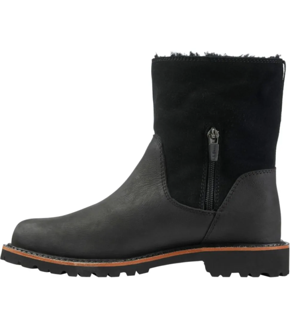 Clearance L.L.Bean "Women's Rugged Cozy Boots, Mid Side-Zip"