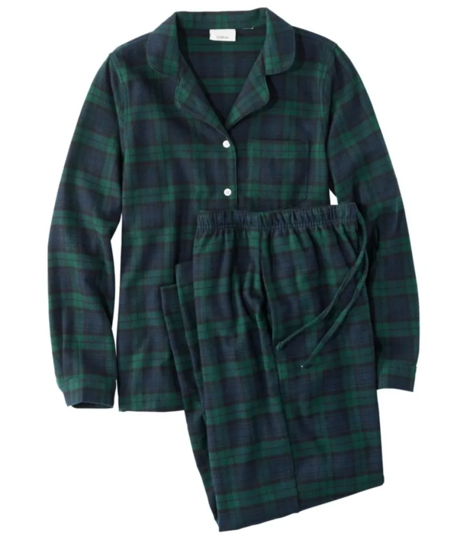 Outlet L.L.Bean "Women's Scotch Plaid Flannel Pajamas"