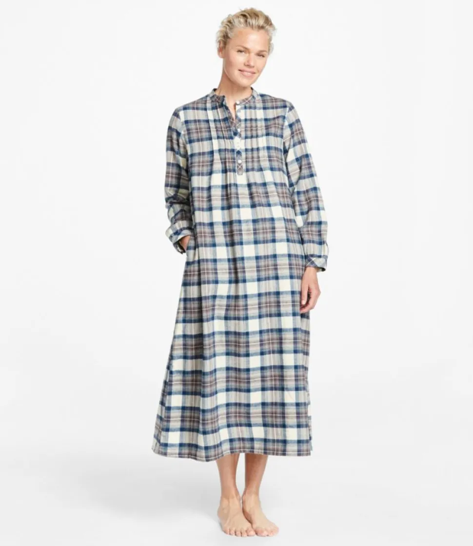 Fashion L.L.Bean "Women's Scotch Plaid Flannel Nightgown"