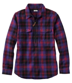 Flash Sale L.L.Bean "Women's Scotch Plaid Flannel Shirt, Quarter-Zip"