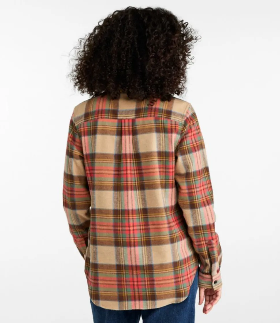 Flash Sale L.L.Bean "Women's Scotch Plaid Flannel Shirt, Quarter-Zip"
