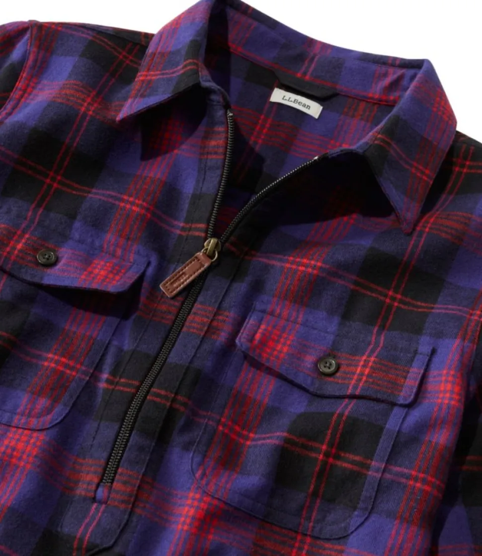 Flash Sale L.L.Bean "Women's Scotch Plaid Flannel Shirt, Quarter-Zip"
