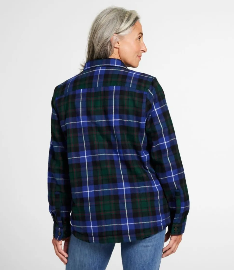 Clearance L.L.Bean "Women's Scotch Plaid Shirt, Sherpa-Lined"
