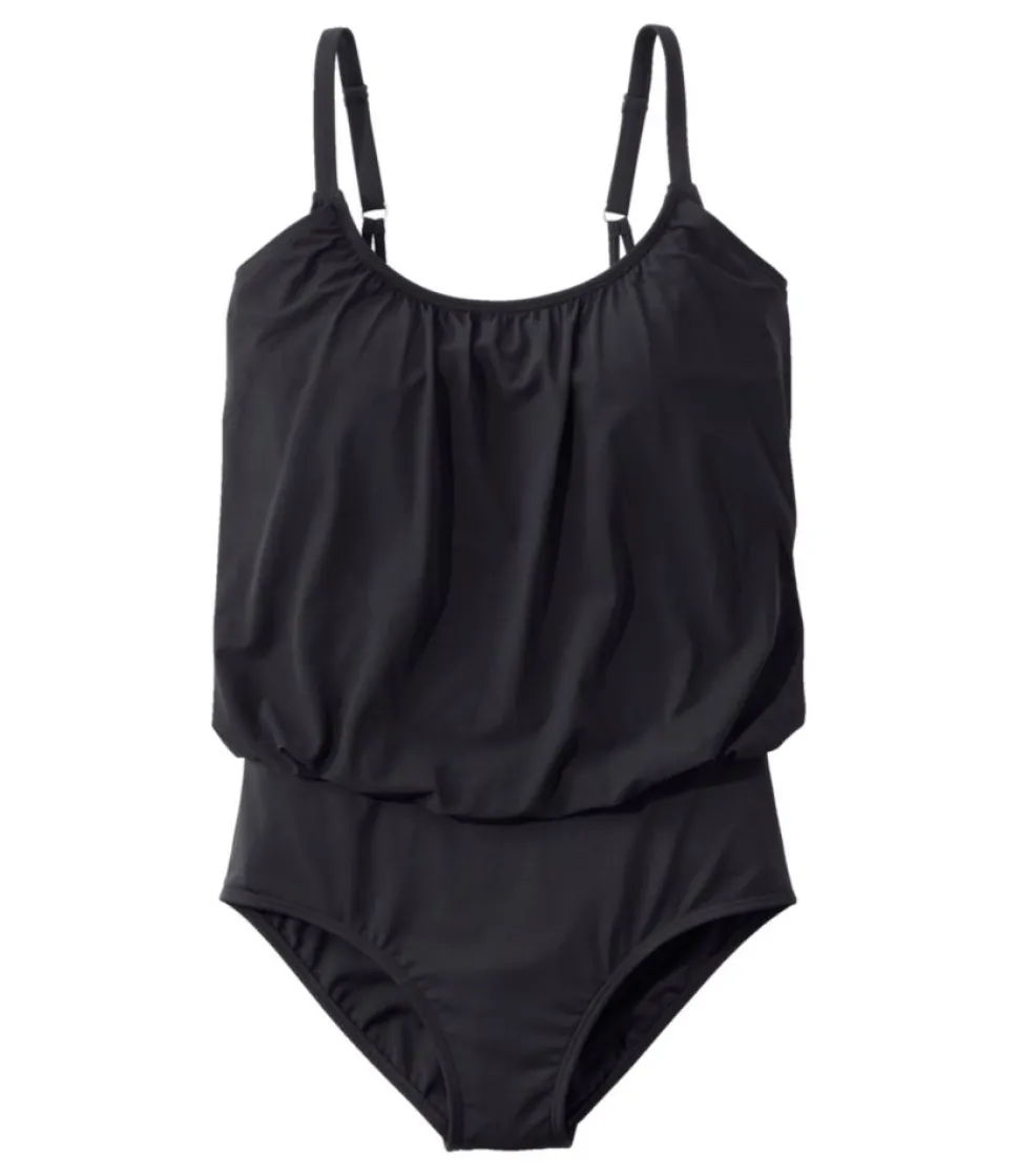 Best L.L.Bean "Women's Shaping Swimwear, Blouson Tanksuit" Black