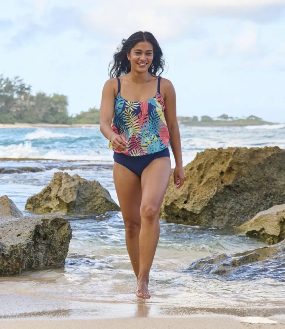Shop L.L.Bean "Women's Shaping Swimwear, Blouson Tanksuit Print"