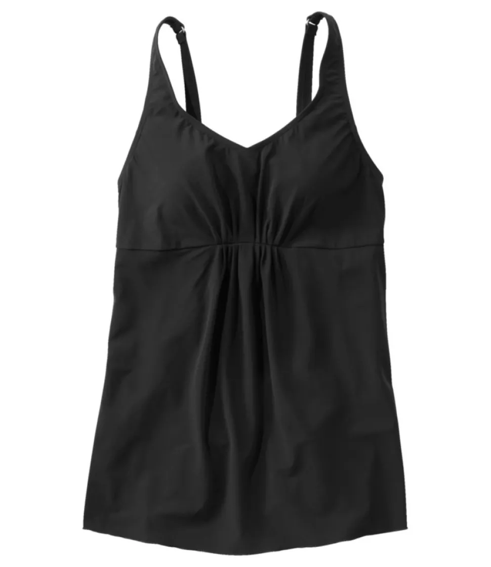 Hot L.L.Bean "Women's Shaping Swimwear, Soft-Drape Tankini Top" Black
