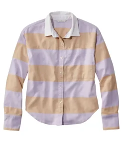Clearance L.L.Bean "Women's Signature Boyfriend Oxford Shirt, Stripe"