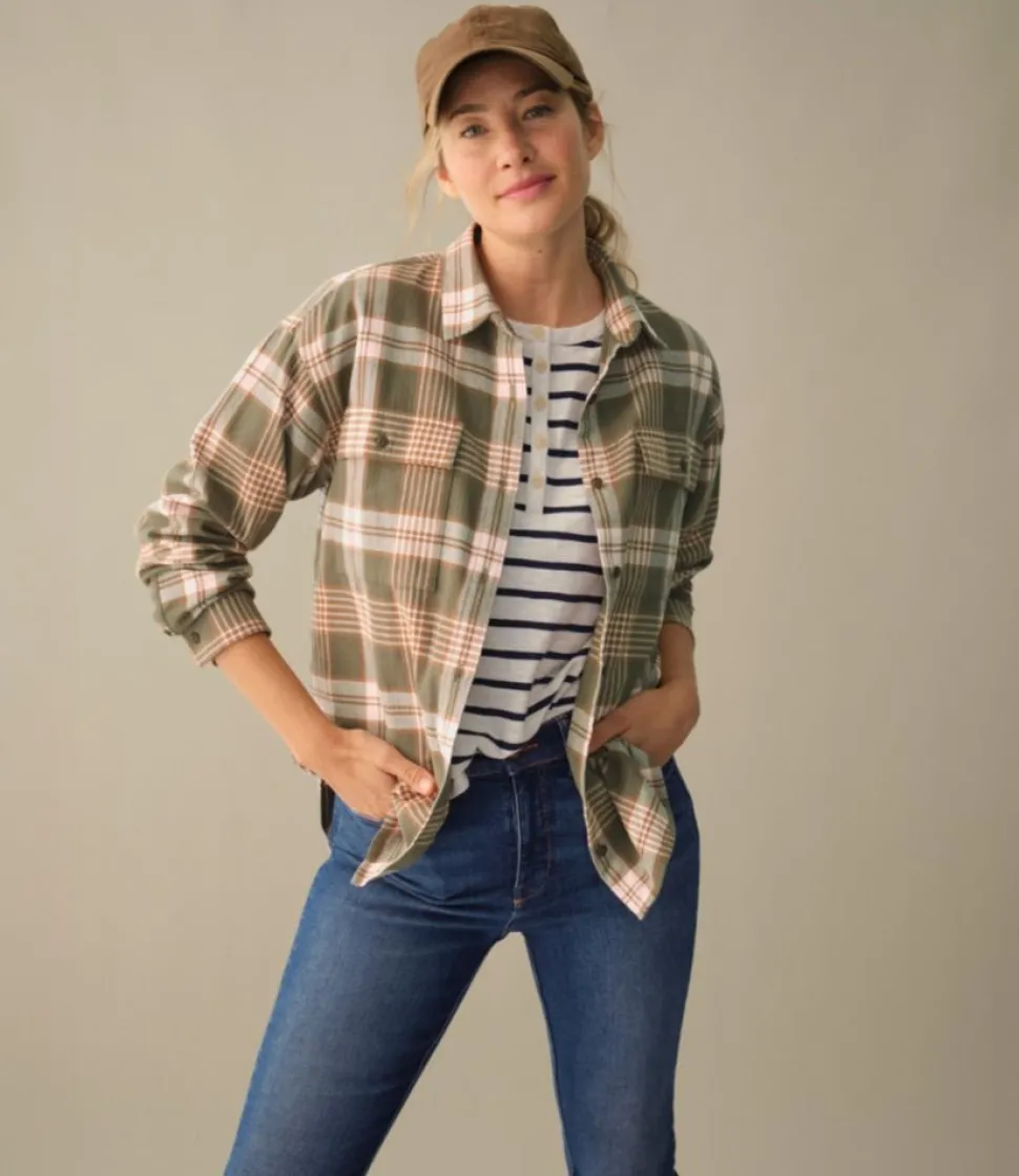 Cheap L.L.Bean "Women's Signature Camp Flannel Shirt"