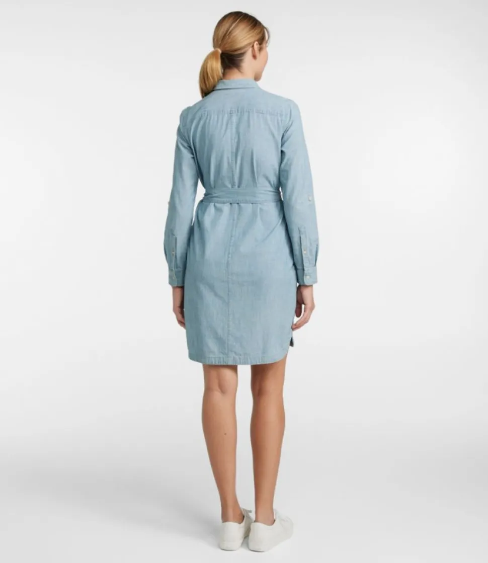 Fashion L.L.Bean "Women's Signature Camp Shirt Dress, Button-Front"
