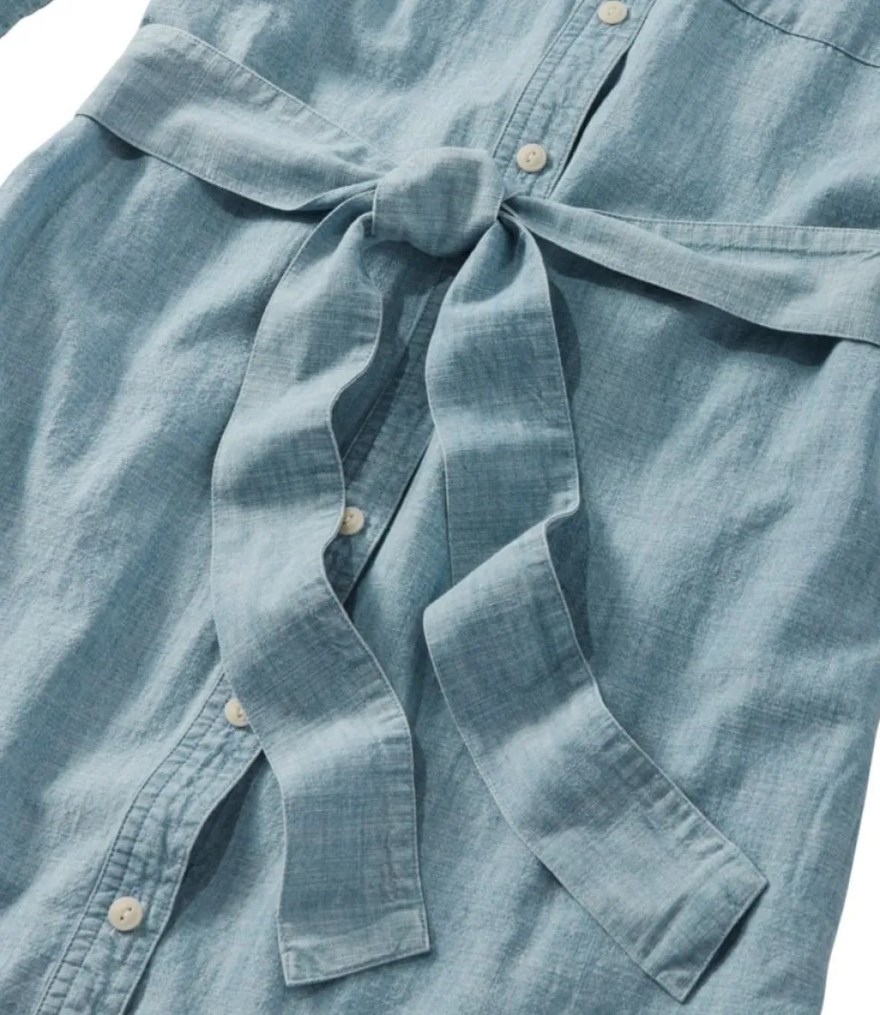 Fashion L.L.Bean "Women's Signature Camp Shirt Dress, Button-Front"