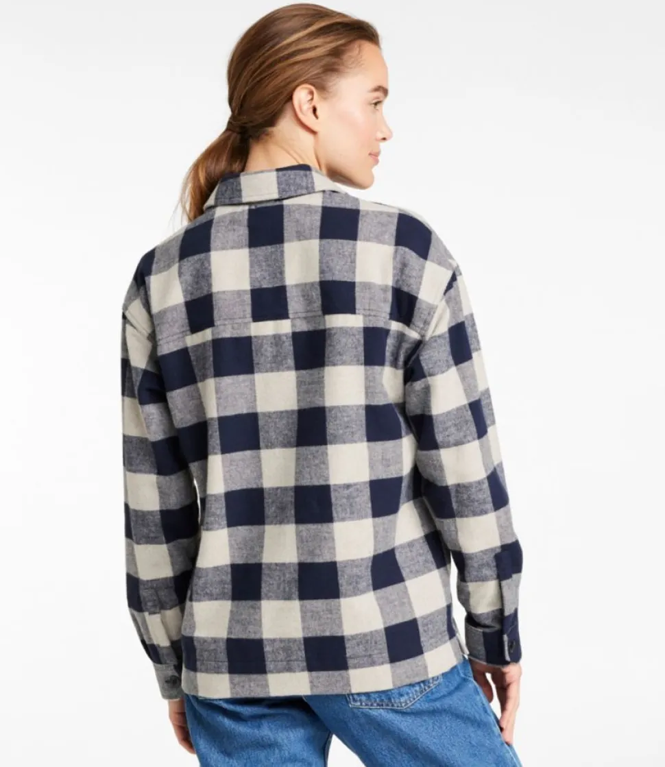 Outlet L.L.Bean "Women's Signature Chamois Shirt-Jacket, Pattern"
