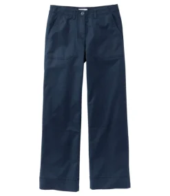 New L.L.Bean "Women's Signature Cotton/TENCEL Utility Pants, Mid-Rise Wide-Leg Ankle-Length"