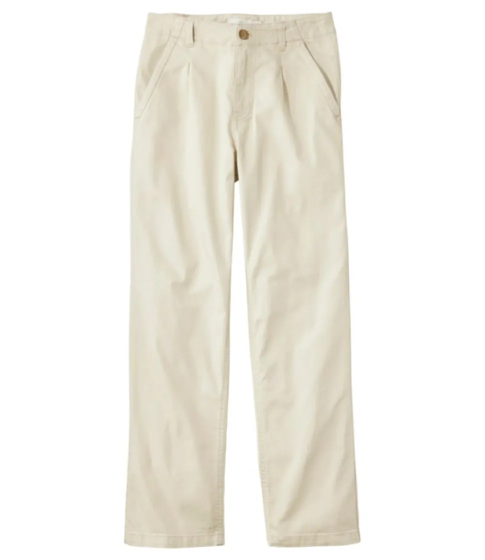 Cheap L.L.Bean "Women's Signature Easy-Cotton Pleated Chinos, Ankle"
