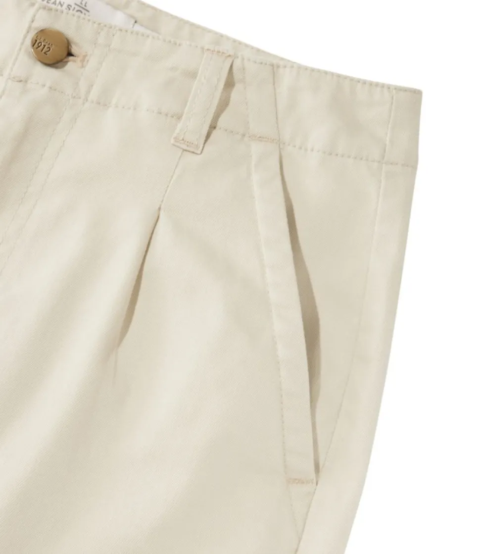 Cheap L.L.Bean "Women's Signature Easy-Cotton Pleated Chinos, Ankle"