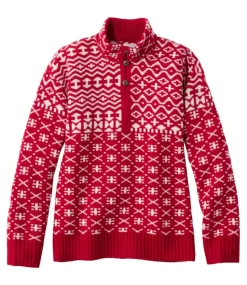 Hot L.L.Bean "Women's Signature Kingfield Merino Wool Sweater, Fair Isle"
