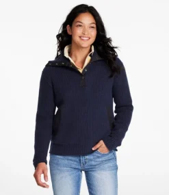 Shop L.L.Bean "Women's Signature Mountain Ash Quarter-Snap Sweater"