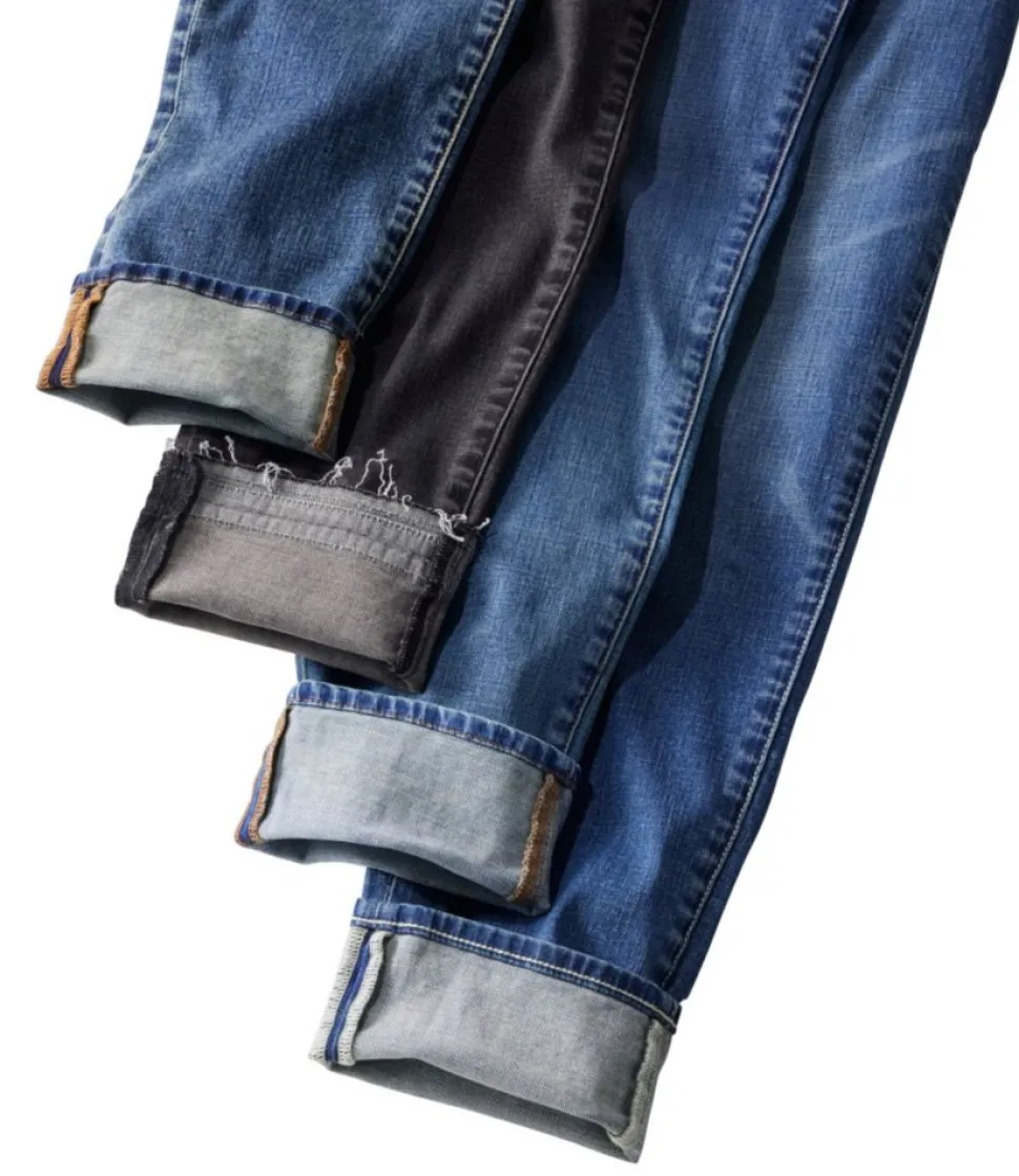 Outlet L.L.Bean "Women's Signature Organic Denim Boyfriend Jeans, Low-Rise Straight-Leg"