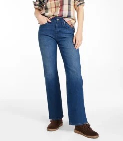Fashion L.L.Bean "Women's Signature Original Jeans, High-Rise Straight-Leg"