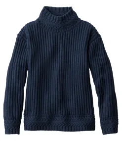 Clearance L.L.Bean "Women's Signature Original Cotton Ribbed Sweater, Mockneck"