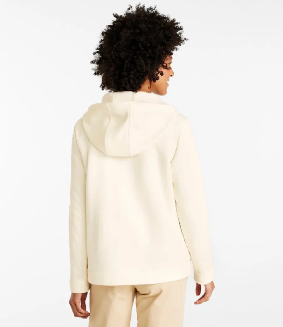 Best Sale L.L.Bean "Women's Signature Quarter-Zip Hooded Sweatshirt" Sailcloth