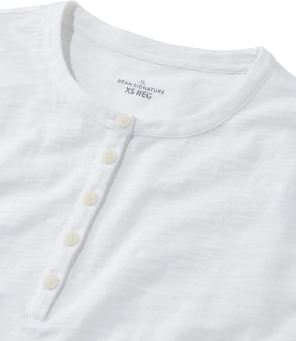 Cheap L.L.Bean "Women's Signature Slub Tee, Short-Sleeve Henley"