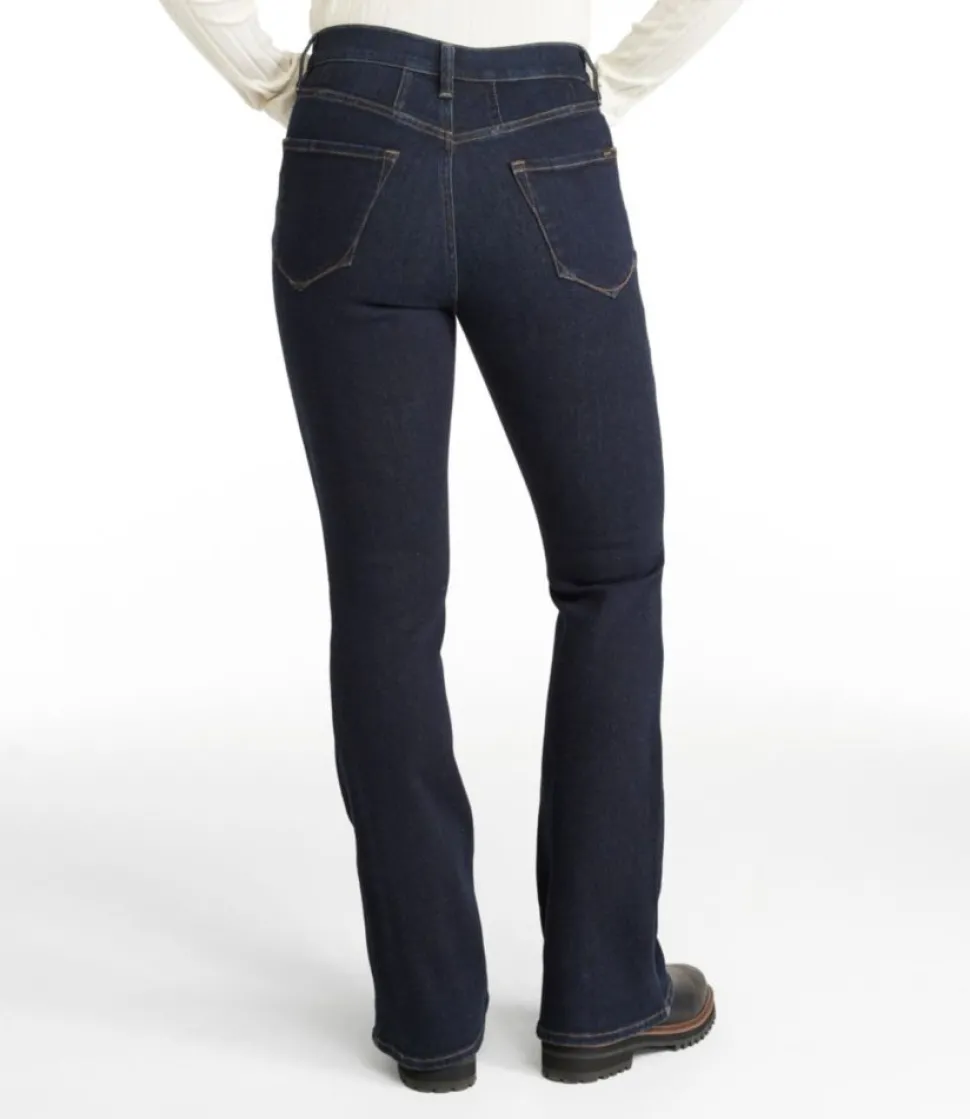 Outlet L.L.Bean "Women's Signature Stretch Jeans, High-Rise Flare" Midnight