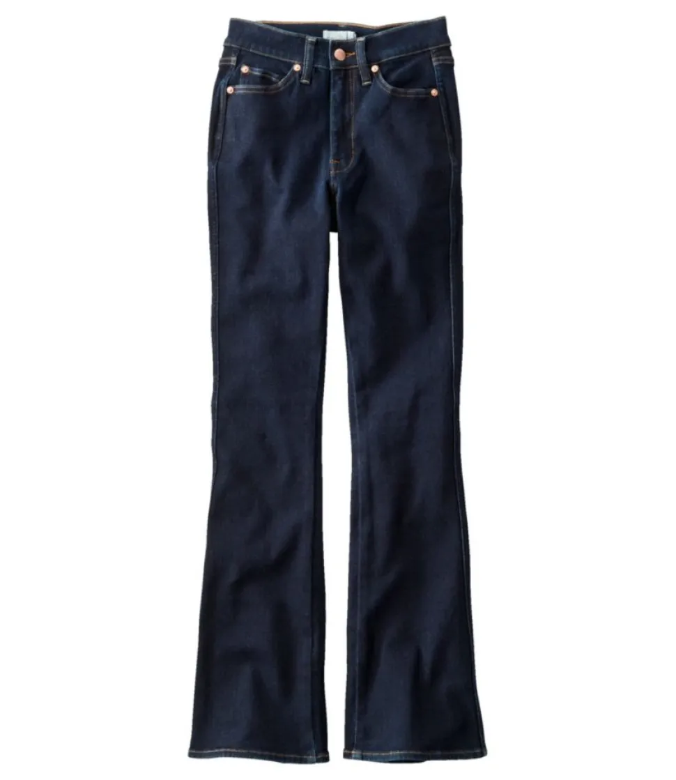 Outlet L.L.Bean "Women's Signature Stretch Jeans, High-Rise Flare" Midnight