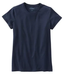 Fashion L.L.Bean "Women's Soft Stretch Supima Tee, Crewneck Short-Sleeve"