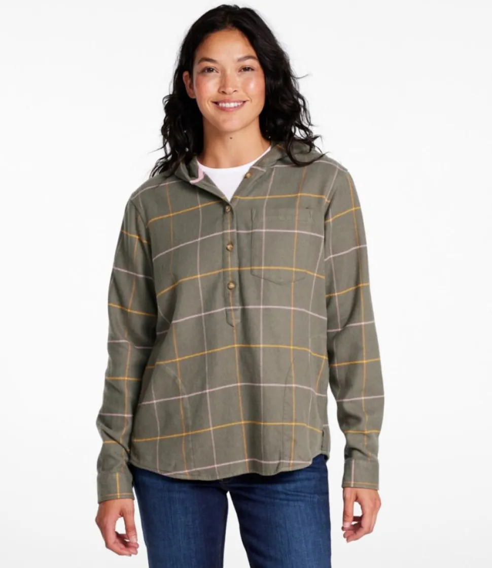 Shop L.L.Bean "Women's Soft-Brushed Flannel Hoodie"