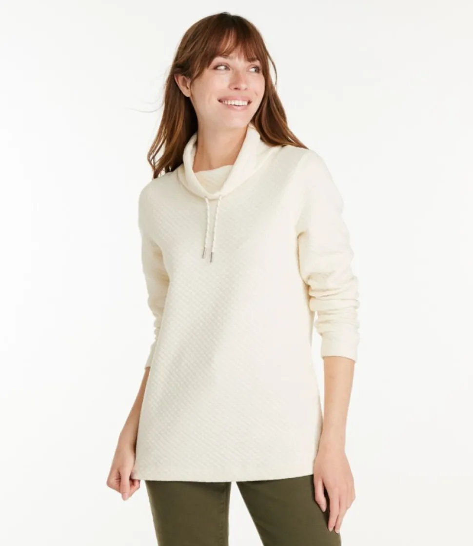 Online L.L.Bean "Women's SoftLight Quilted Top, Funnelneck Pullover"
