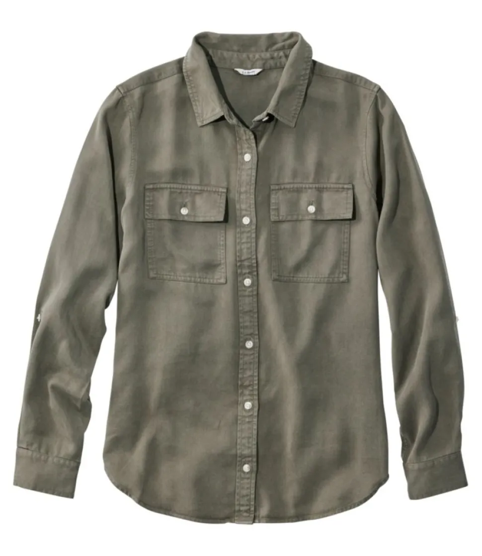 Clearance L.L.Bean "Women's Soft-Washed Tencel Utility Shirt"