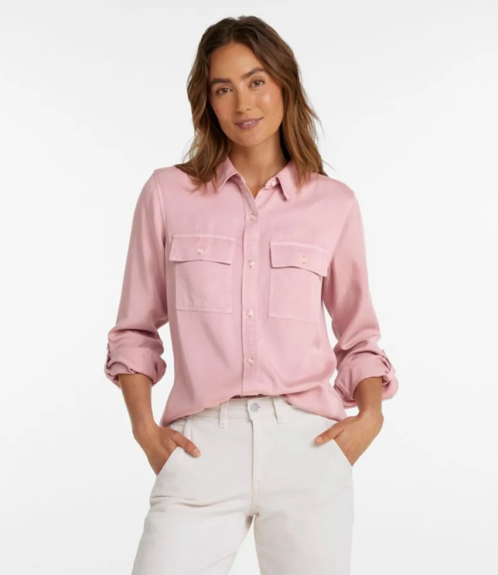 Clearance L.L.Bean "Women's Soft-Washed Tencel Utility Shirt"
