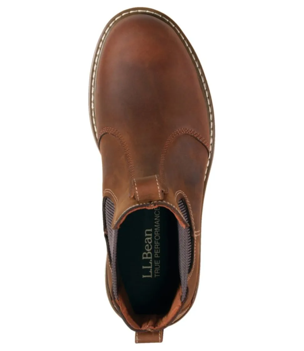 Cheap L.L.Bean "Women's Stonington Chelsea Boots, Leather" DarkOakwood