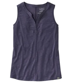 Best L.L.Bean "Women's Streamside Tank, Splitneck" DarkPeriwinkle