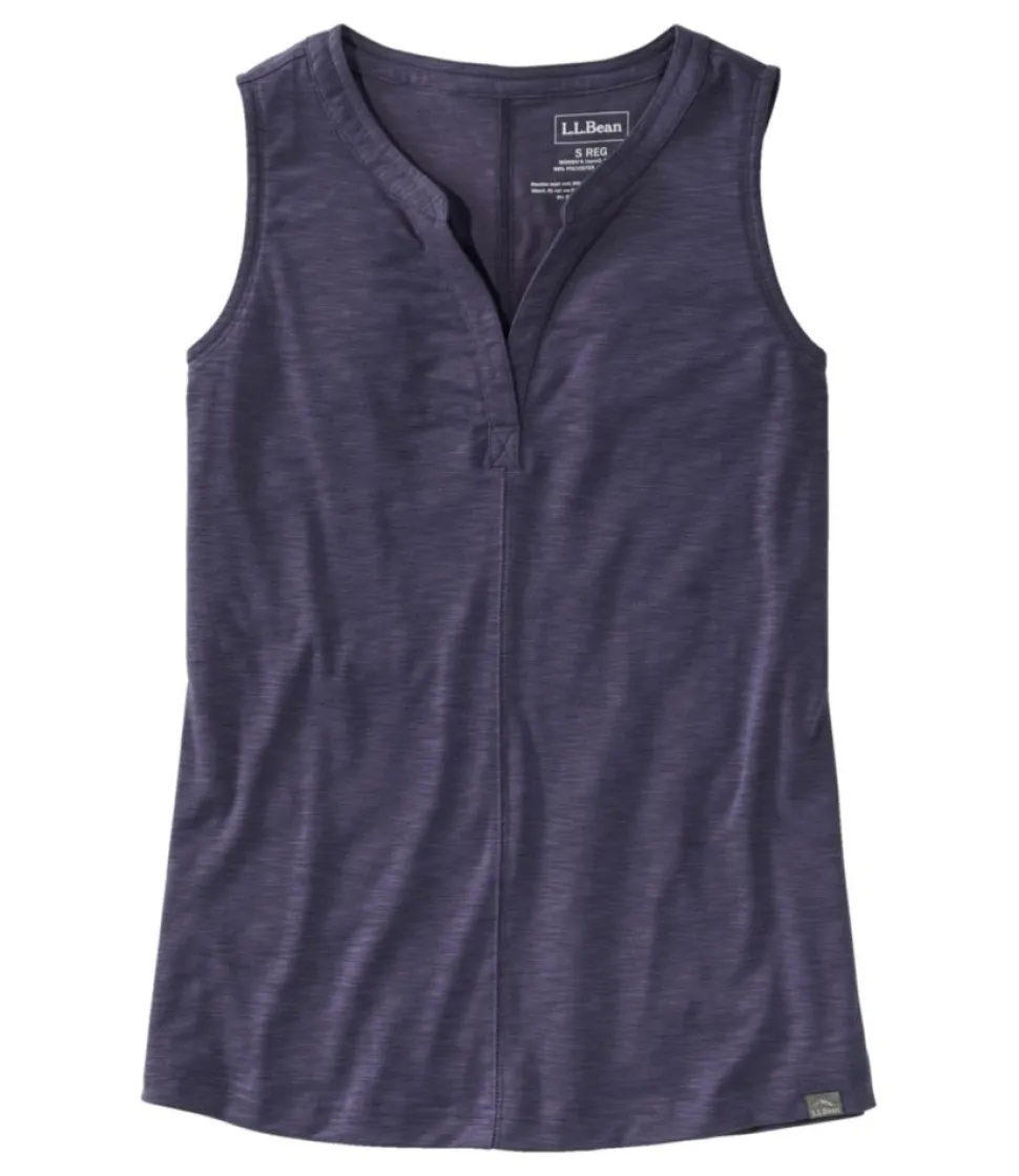 Best L.L.Bean "Women's Streamside Tank, Splitneck" DarkPeriwinkle