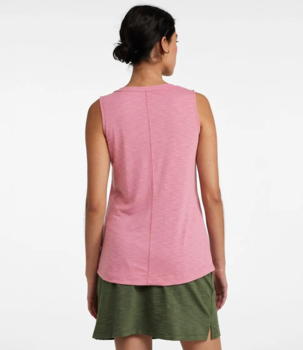 Best L.L.Bean "Women's Streamside Tank, Splitneck" DarkPeriwinkle