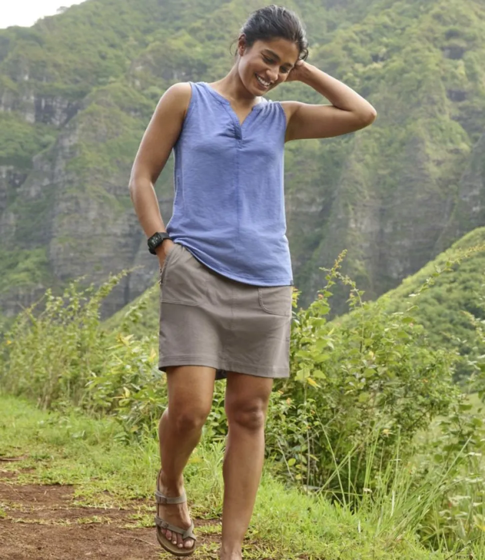 Best L.L.Bean "Women's Streamside Tank, Splitneck" DarkPeriwinkle