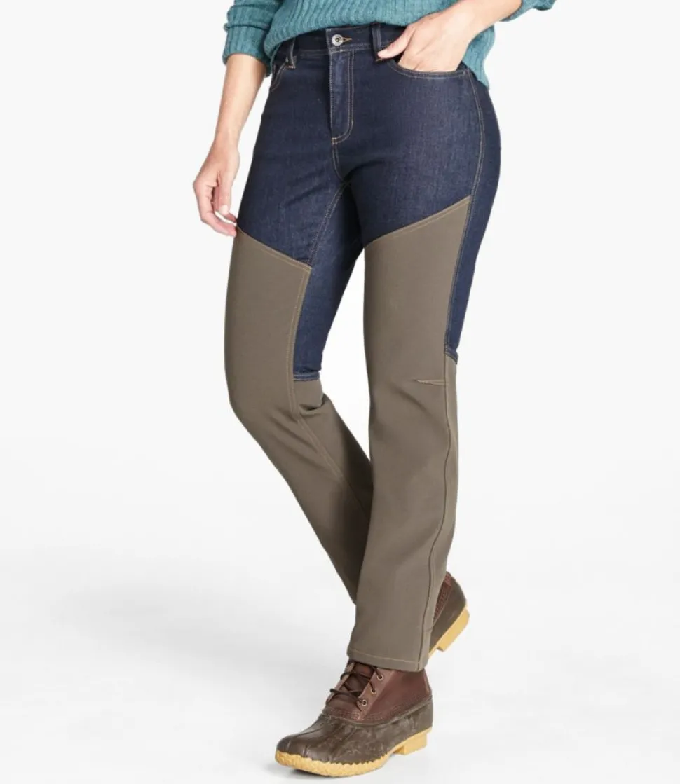 Shop L.L.Bean "Women's Stretch Briar Jeans, Mid-Rise" DarkIndigo/DarkAsh