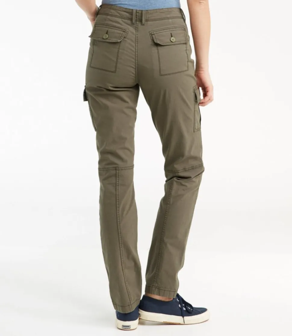 Clearance L.L.Bean "Women's Stretch Canvas Cargo Pants, Mid-Rise Straight-Leg"