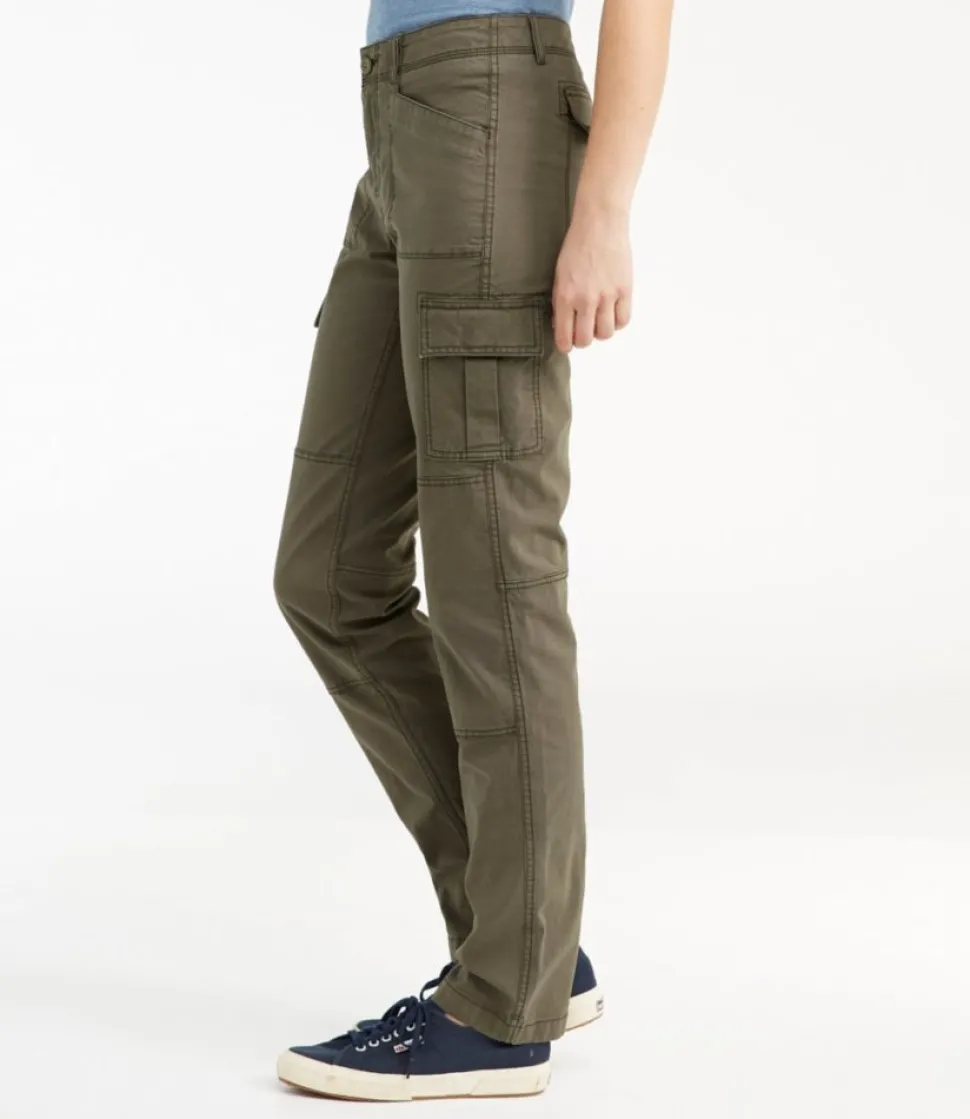 Clearance L.L.Bean "Women's Stretch Canvas Cargo Pants, Mid-Rise Straight-Leg"