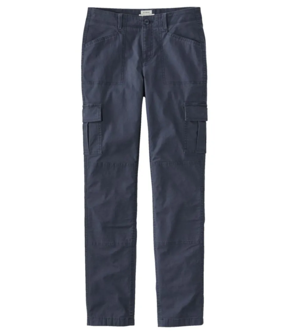 Store L.L.Bean "Women's Stretch Canvas Cargo Pants, Mid-Rise Straight-Leg Lined"