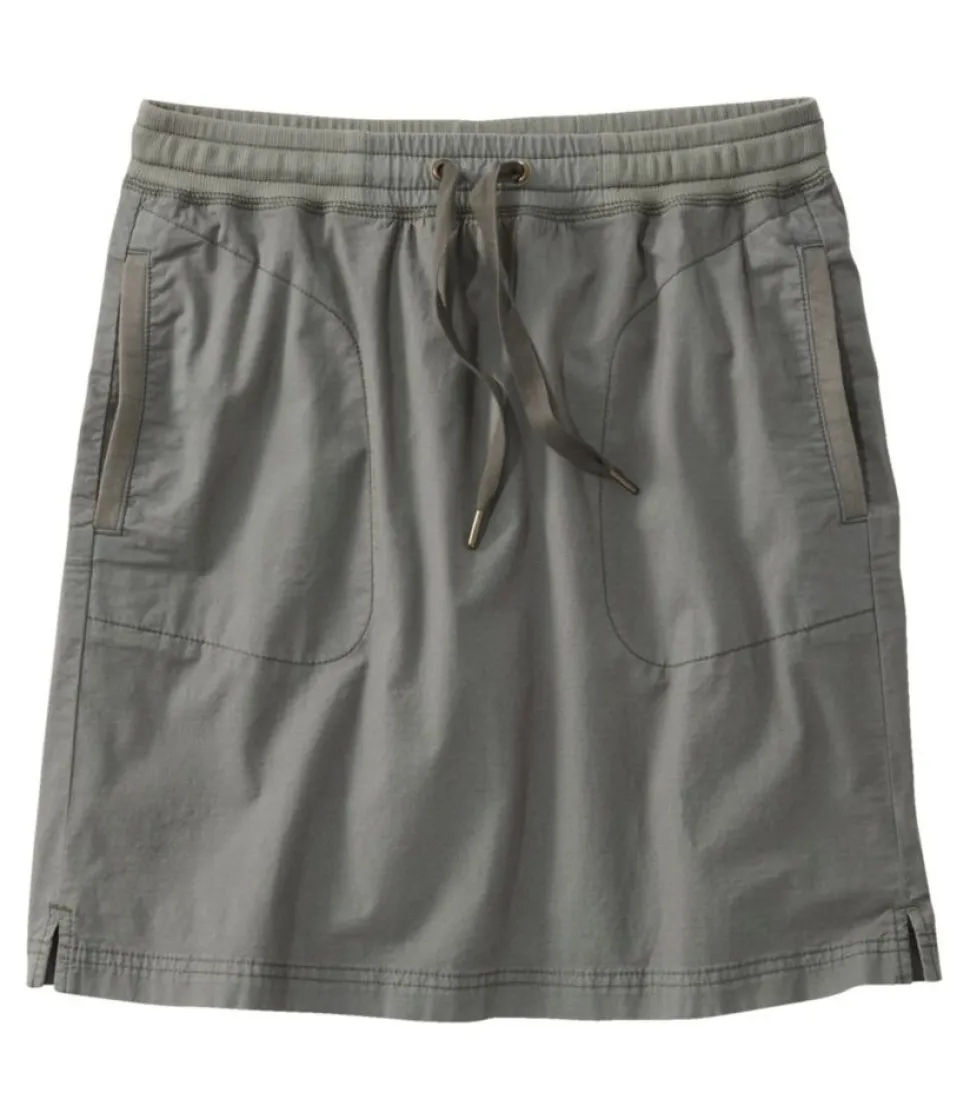 Cheap L.L.Bean "Women's Stretch Ripstop Pull-On Skirt, Mid-Rise"