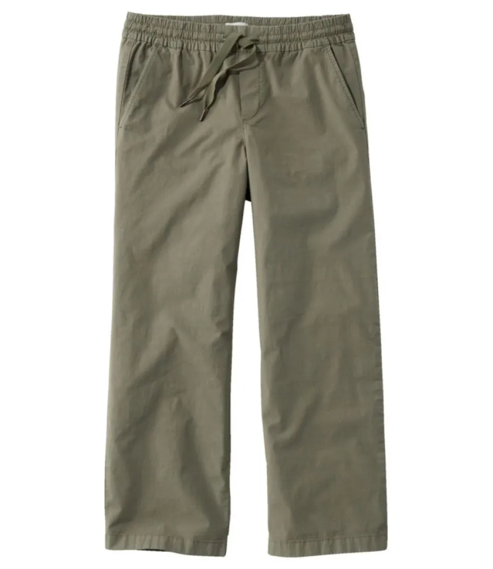 Sale L.L.Bean "Women's Stretch Ripstop Pull-On Pants, Wide-Leg Ankle"