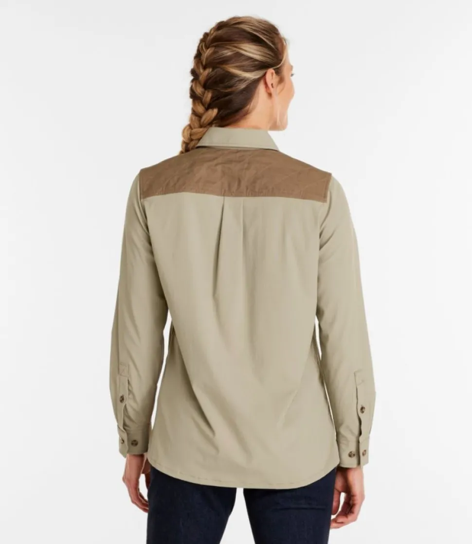 New L.L.Bean "Women's Stretch Upland Field Shirt" LightOlive/FieldOlive