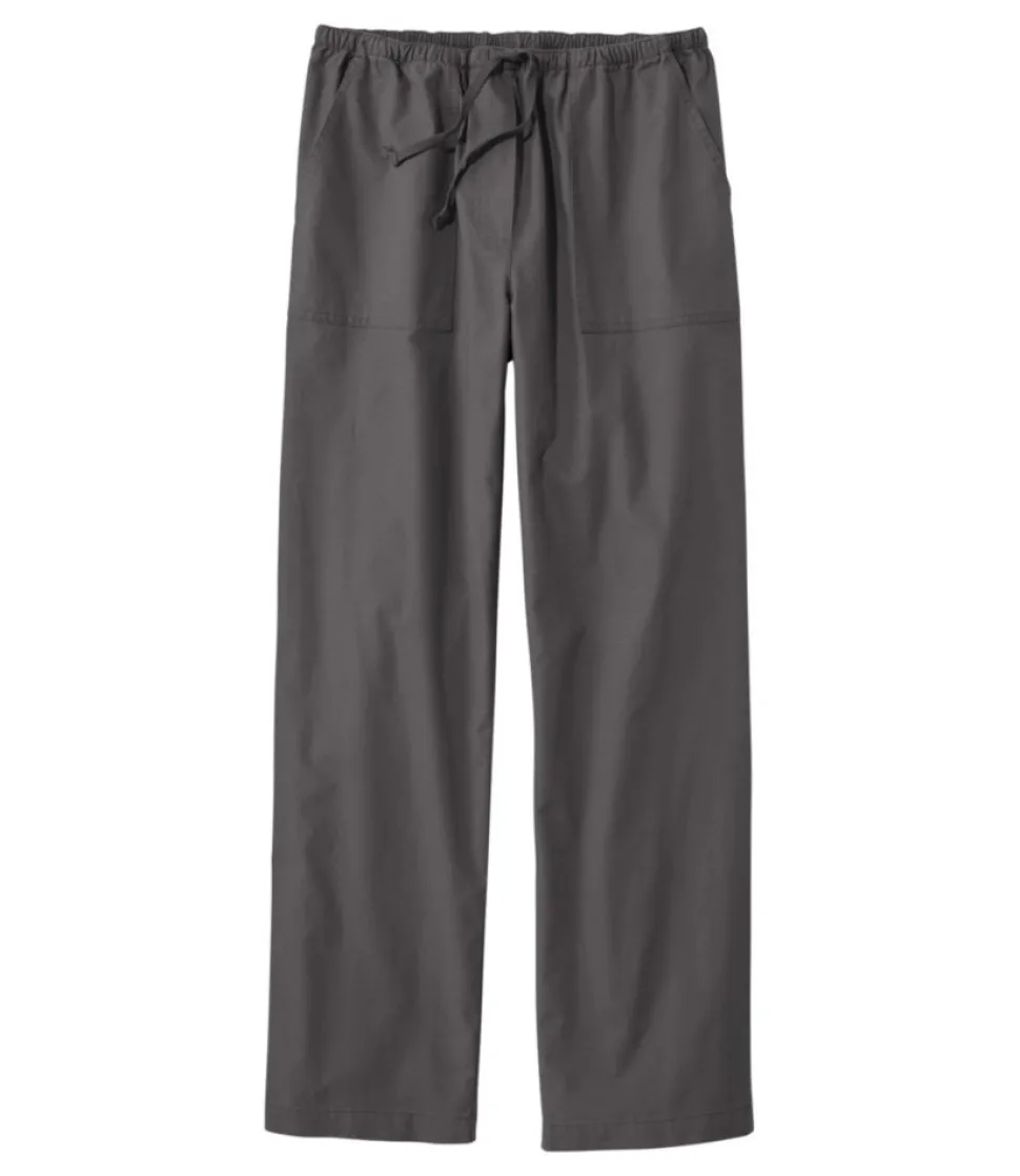 Fashion L.L.Bean "Women's Sunwashed Canvas Pants, High-Rise Straight-Leg"