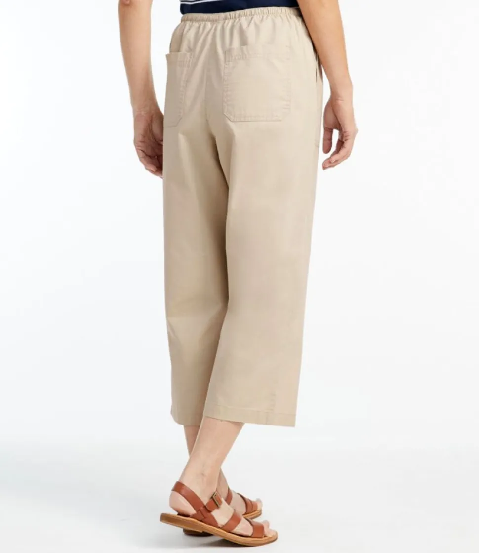 Discount L.L.Bean "Women's Sunwashed Canvas Pants, Straight-Leg Crop"