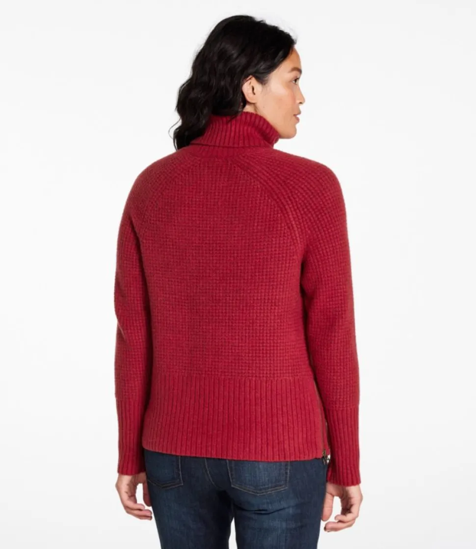 Outlet L.L.Bean "Women's SuperSoft Waffle Sweater, Turtleneck"