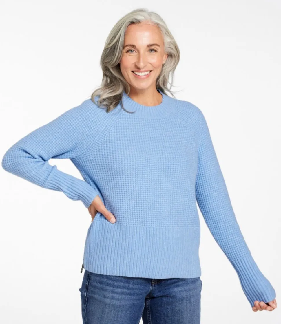 Online L.L.Bean "Women's SuperSoft Waffle Sweater, Crewneck"